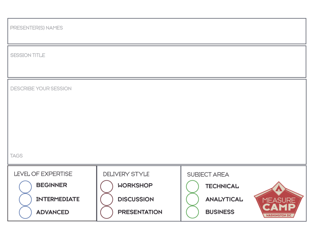 MeasureCamp DC session card